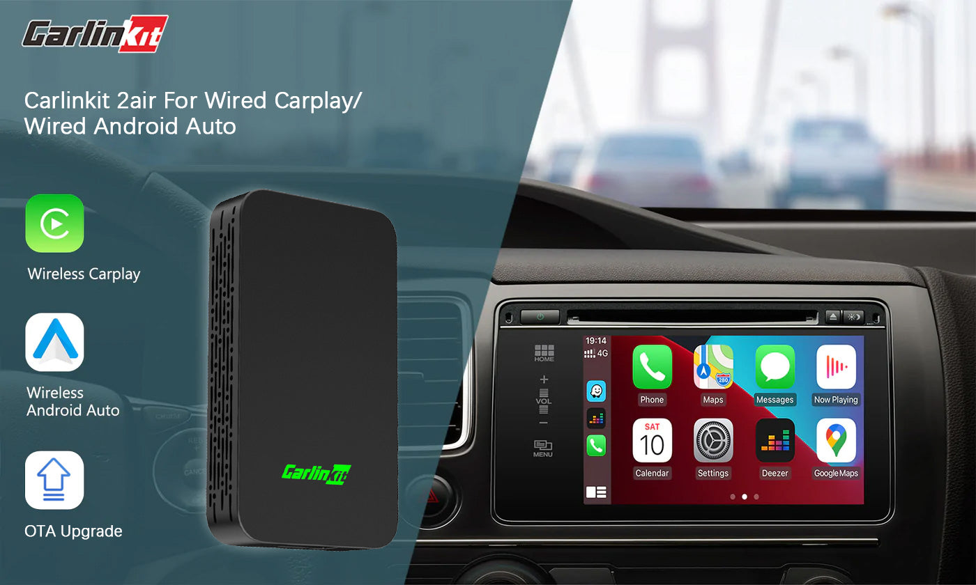 Apple Carplay Wireless Android Auto Adapter Mini Ai Box Car Play