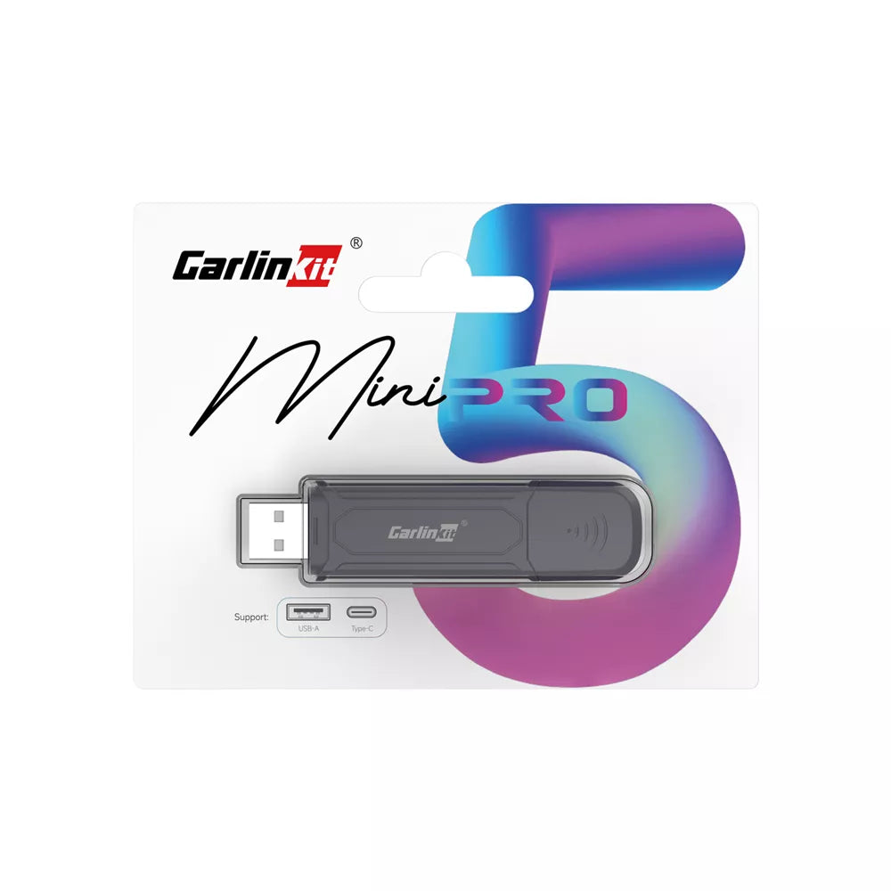 Adaptateur CarPlay Sans Fil Alltolink - Plug And Play Pour IOS 10+ Et Voitures Compatibles CarPlay - Design Mini USB Avec éclairage D'ambiance (Rose)
